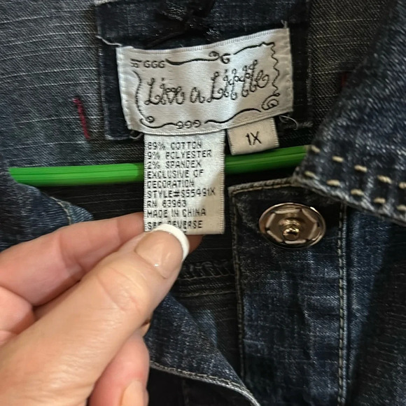 Live A Little Denim Snap Button Up Jacket - Picture 3 of 5